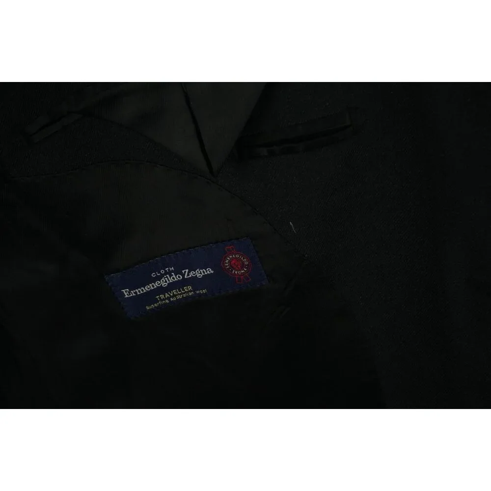 Unbranded Ermenegildo Zegna Cloth Solid Charcoal Gray Wool Sport Coat Jacket 46